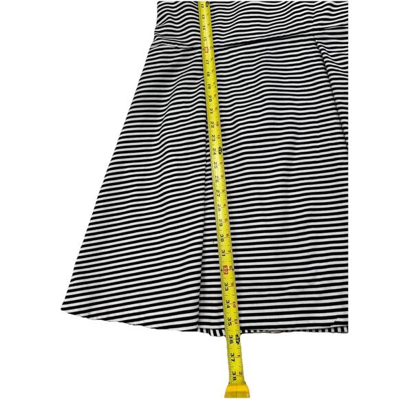 Kate Spade Saturday Womens White Black Striped Pleated Fit & Flare Dress Size 14 - Picture 3 of 10